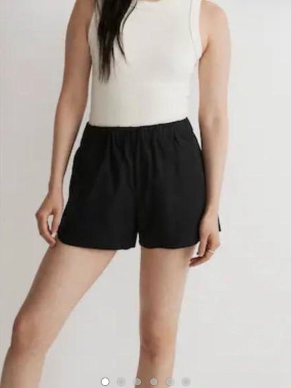 Madewell NWT Black Pull On Cotton Shorts XXL
